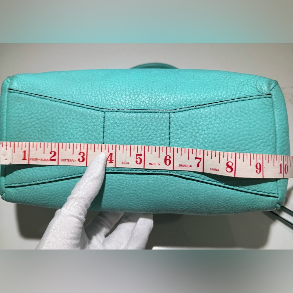 KATE SPADE Leather Crossbody or Handbag, Zipper top, Turquoise Green - Picture 5 of 16